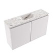 MONDIAZ TURE-DLUX Meuble toilette - 80cm - Cale - EDEN - vasque Glace - position centrale - sans trou de robinet SW1103166