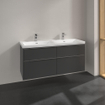 Villeroy & Boch Subway 3.0 meuble sous-lavabo - 127.2x57.9cm - 4 tiroirs Graphite SW641559