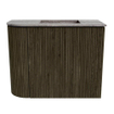 Mondiaz JOYA-DLUX Meuble de salle de bains 51,6 cm - arrondi gauche couleur Shadow - Vasque FAYE position Droite 1 trou de robinet couleur Oza SW1425054