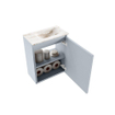 MONDIAZ TURE-DLUX Meuble de toilettes 40 cm Clay. Lavabo EDEN Frappe position droite. Sans trou de robinet. SW1102715