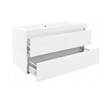 Wiesbaden Vision lavabo simple avec 1 trou de robinet 100x46x5,5 cm en marbre synthétique brillant blanc SW95821