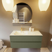 MONDIAZ VICA-DLUX Ensemble de meuble de salle de bains - 110cm - meuble bas army - 2 tiroirs - vasque encastrée cloud à gauche - 1 trou de robinet - version haute 60cm - frape SW1088696