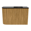 Mondiaz JOYA 61.6cm meuble de salle de bains - arrondi gauche couleur Oak - Vasque FAYE position Droite 1 trou de robinet couleur Urban SW1421198