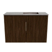 Mondiaz JOYA-DLUX 60cm meuble de toilette - couleur Walnut - Vasque FAYE position Droite Sans trou de robinet couleur Oza. SW1424570