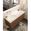 Mondiaz VICA ensemble de meuble de salle de bain - 120cm - meuble sous-vasque reposant - 2 tiroirs - lavabo moon gauche - sans trou de robinet version XL 60cm de haut SW1089669