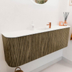 Mondiaz JOYA 123.2cm toiletmeubel - ronding links en rechts kleur Dusk - Wastafel FAYE positie Midden 1 kraangat kleur Talc. SW1421638