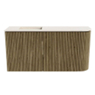 Mondiaz JOYA-DLUX 81.6cm toiletmeubel - ronding rechts kleur Dusk - Wastafel FAYE positie Links Zonder kraangat kleur Meli. SW1425849