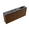 MONDIAZ TURE-DLUX Meuble de WC 120 cm Rust. EDEN lavabo Lava position droite. Avec 1 trou de robinet. SW1104047