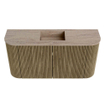 Mondiaz JOYA-DLUX 83.2cm toiletmeubel - ronding links en rechts kleur Dusk - Wastafel FAYE positie Midden 1 kraangat kleur Saba. SW1426102
