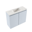 MONDIAZ TURE-DLUX Meuble toilette - 60cm - Clay - EDEN - vasque Ostra - position centrale - sans trou de robinet SW1104755