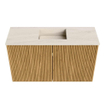 Mondiaz JOYA-DLUX 70cm meuble de toilette - couleur Chêne - Vasque FAYE position Milieu Sans trou de robinet couleur Meli. SW1423920