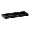 BRAUER Artificial Marble Lavabo pour meuble 119.6x45.7x10.5cm sans trop-plein 1 vasque Centre sans trou de robinet Composite Nero Marquina SW721043