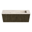 Mondiaz JOYA-DLUX 100cm toiletmeubel - kleur Shadow - Wastafel FAYE positie Rechts Zonder kraangat kleur Nata. SW1424974