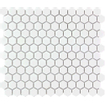 La Mosaic Factory Barcelona carreau mosaïque - 26x30cm - carrelage mural et de sol - Hexagone/Hexagone - Porcelaine Blanc Mat SW62219