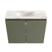 MONDIAZ TURE-DLUX meuble de toilettes 60cm Army. Lavabo EDEN Frappe position milieu. Avec 1 trou de robinet. SW1102641