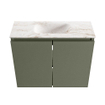 MONDIAZ TURE-DLUX Meuble toilette - 60cm - Army - EDEN - vasque Frappe - position centrale - 1 trou de robinet SW1102641