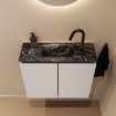 MONDIAZ TURE-DLUX Meuble de toilettes 60 cm Linen. Lavabo EDEN Lava position milieu. Avec 1 trou de robinet. SW1103833