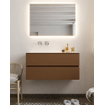 Mondiaz VICA ensemble de meuble de salle de bain - 100cm - meuble sous-vasque reposant - 2 tiroirs - lavabo cloud gauche - sans trou de robinet version XL 60cm de haut SW1089691