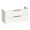 BRAUER Elevate wastafelonderkast ondiep 100 excl. opleggrepen 2 softclose lades en 1 sifon uitsparing - mat wit SW1200204