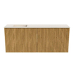Mondiaz JOYA-DLUX 100cm toiletmeubel - kleur Oak - Wastafel FAYE positie Links Zonder kraangat kleur Meli. SW1423981