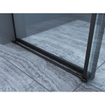 Wiesbaden Slide Porte de douche coulissante double pour niche 110x200cm verre clair NANO 8mm profilé noir mat SW522629