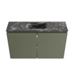 MONDIAZ TURE-DLUX Meuble toilette - 80cm - Army - EDEN - vasque Lava - position centrale - 1 trou de robinet SW1103696