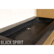 BRAUER black Spirit Meubelwastafel - 100x46x10cm - zonder overloop - 1 wasbak - zonder kraangat - natuursteen - basalt SW6638