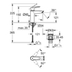 GROHE Start m-size ensemble de robinet mélangeur - avec bonde clic clac - noir mat SW811176