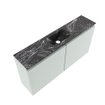 MONDIAZ TURE-DLUX Meuble toilette - 100cm - Greey - EDEN - vasque Lava - position centrale - sans trou de robinet SW1103831