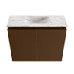 MONDIAZ TURE-DLUX Meuble WC 60 cm Rust. EDEN lavabo Glace position milieu. Sans trou de robinet. SW1103470
