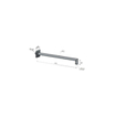 Hotbath Mate bras de douche mural carré 35cm nickel brossé SW12556