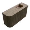 Mondiaz JOYA-DLUX Meuble de salle de bains 71,6cm - arrondi gauche couleur Shadow - Vasque FAYE position Droite 1 trou de robinet couleur Arena. SW1424834