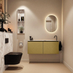 MONDIAZ TURE-DLUX Meuble toilette - 120cm - Oro - EDEN - vasque Glace - position droite - 1 trou de robinet SW1103456