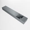 Mondiaz TYNE Fontaine - 120x23x12cm - lavabo Droit - sans trous de robinetterie - solid surface - Plata SW1026186