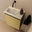 MONDIAZ TURE-DLUX Meuble toilette - 40cm - Oro - EDEN - vasque Ostra - position gauche - sans trou de robinet SW1104960