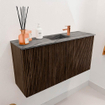 Mondiaz JOYA-DLUX Meuble de salle de bains 80cm - couleur Walnut - Vasque FAYE position Milieu 1 trou de robinet couleur Sombra. SW1424718