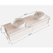 ENSEMBLE DE MEUBLE MONDIAZ LUSH - 180 cm - 2 tiroirs - lavabo BARCO - 2 lavabos - 2 trous de robinet - sous-couche SW409696