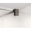 Fortifura Galeria inloopdouche - 80x200cm - mat glas - wandarm - Geborsteld Gunmetal PVD SW876844
