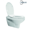 Xellanz Trevi WC suspendu rimless à fond creux avec abattant softclose et quick release blanc SW72904