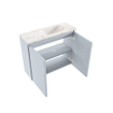 MONDIAZ TURE-DLUX Meuble toilette - 60cm - Clay - EDEN - vasque Frappe - position droite - 1 trou de robinet SW1102704