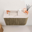 Mondiaz JOYA-DLUX 61.6cm toiletmeubel - ronding rechts kleur Dusk - Wastafel FAYE positie Links 1 kraangat kleur Nata. SW1425924