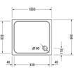 Duravit D-code receveur de douche 100x90x8,5cm blanc 0295841