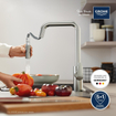 Grohe Start Keukenmengkraan - hoge uitloop - infrarood - RVS SW1244488