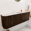 Mondiaz JOYA-DLUX 123.2cm toiletmeubel - ronding links en rechts kleur Walnut - Wastafel FAYE positie Midden 1 kraangat kleur Meli. SW1424461