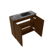 MONDIAZ TURE-DLUX Meuble toilette - 60cm - Rust - EDEN - vasque Lava - position droite - sans trou de robinet SW1104021