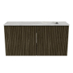Mondiaz JOYA-DLUX 80cm toiletmeubel - kleur Shadow - Wastafel FAYE positie Rechts Zonder kraangat kleur Glace. SW1422768