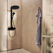 Hansgrohe Rainfinity showerpipe 360 1jet avec tablette de douche 350 mat noir mat SW918136
