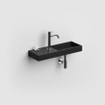 Clou Mini Wash Me fontaine 56x19cm trou de robinet à gauche Céramique Noir mat SW9315