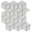 La Mosaic Factory Paris carreau de mosaïque - 26,6x30,5cm - carrelage mural - Porcelaine Blanc Brillant SW75886