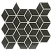 La Mosaic Factory Paris carreau mosaïque - 26,6x30,5cm - carrelage mural - Porcelaine Noir Brillant SW75888